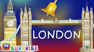 ChuChu TV Surprise Eggs Nursery Rhymes Toys | Wheels on the Bus | Learn Colours in London City Tour