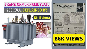 Transformer Nameplate details, vector group & Types of cooling explained in Hindi