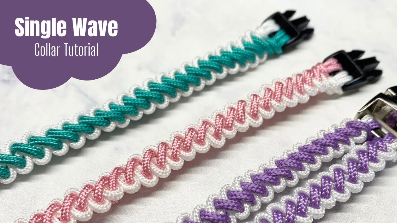 Ошейник из паракорда «Одна волна» | Коса месяца за февраль