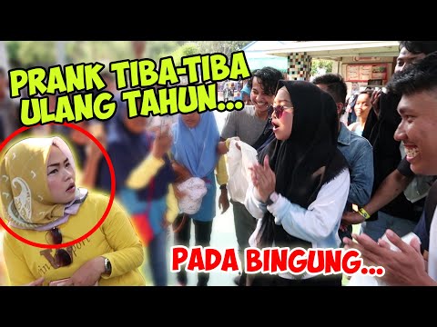 PRANK TIBA-TIBA ULANG TAHUN KE SEMUA ORANG DI DUFAN😅 Pada Kaget Wkwk