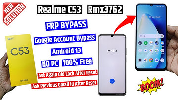Realme C53 Frp Bypass | Rmx3762 Google Account Bypass | New Trick (without pc)