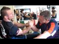 Arm Wrestling - Devon Larratt vs John Brzenk  (practice) - VancouverArmWrestling.com