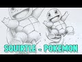 How to Draw Squirtle Pokemon - Pencil Drawing