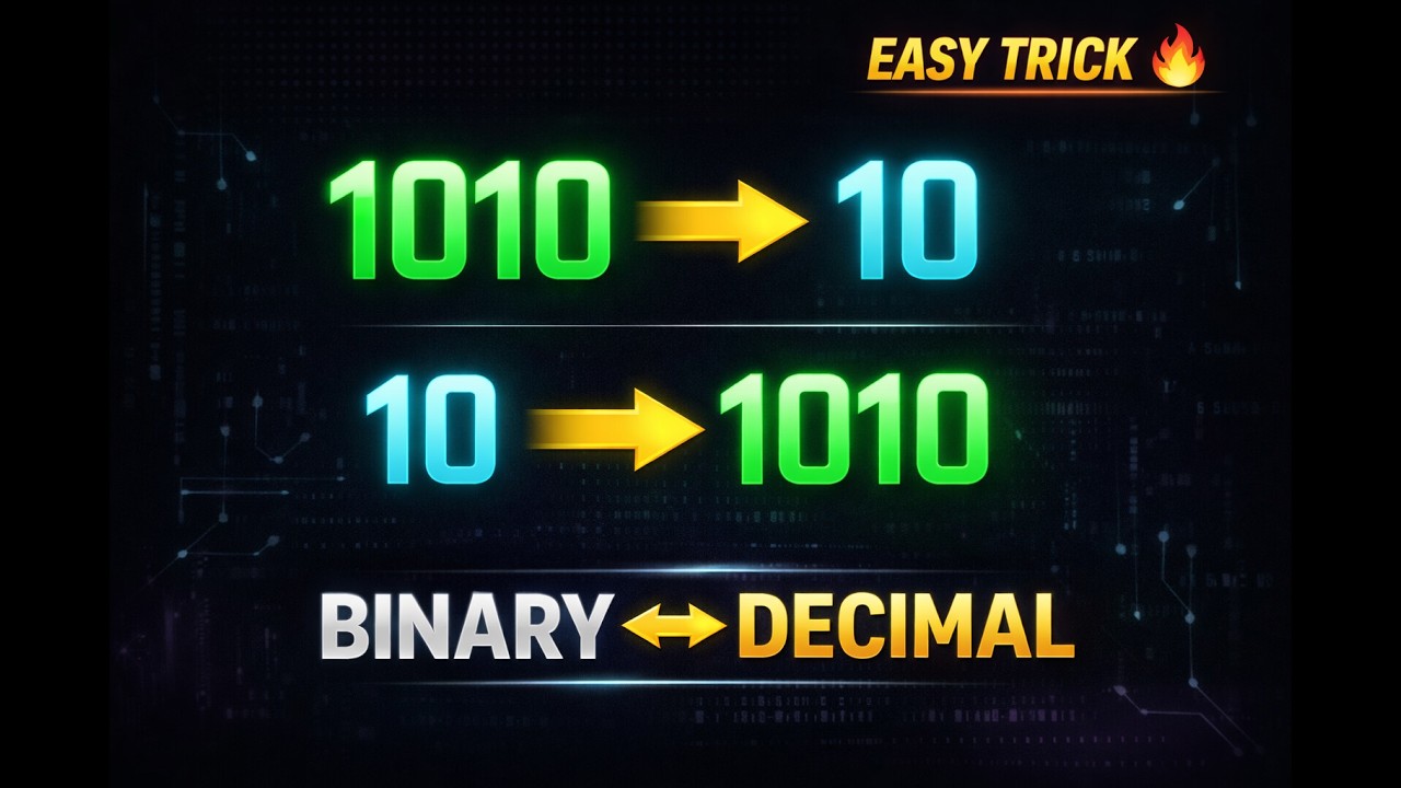 Decimal to Binary & Binary to Decimal Explained in 3 Minutes 🔥 - YouTube