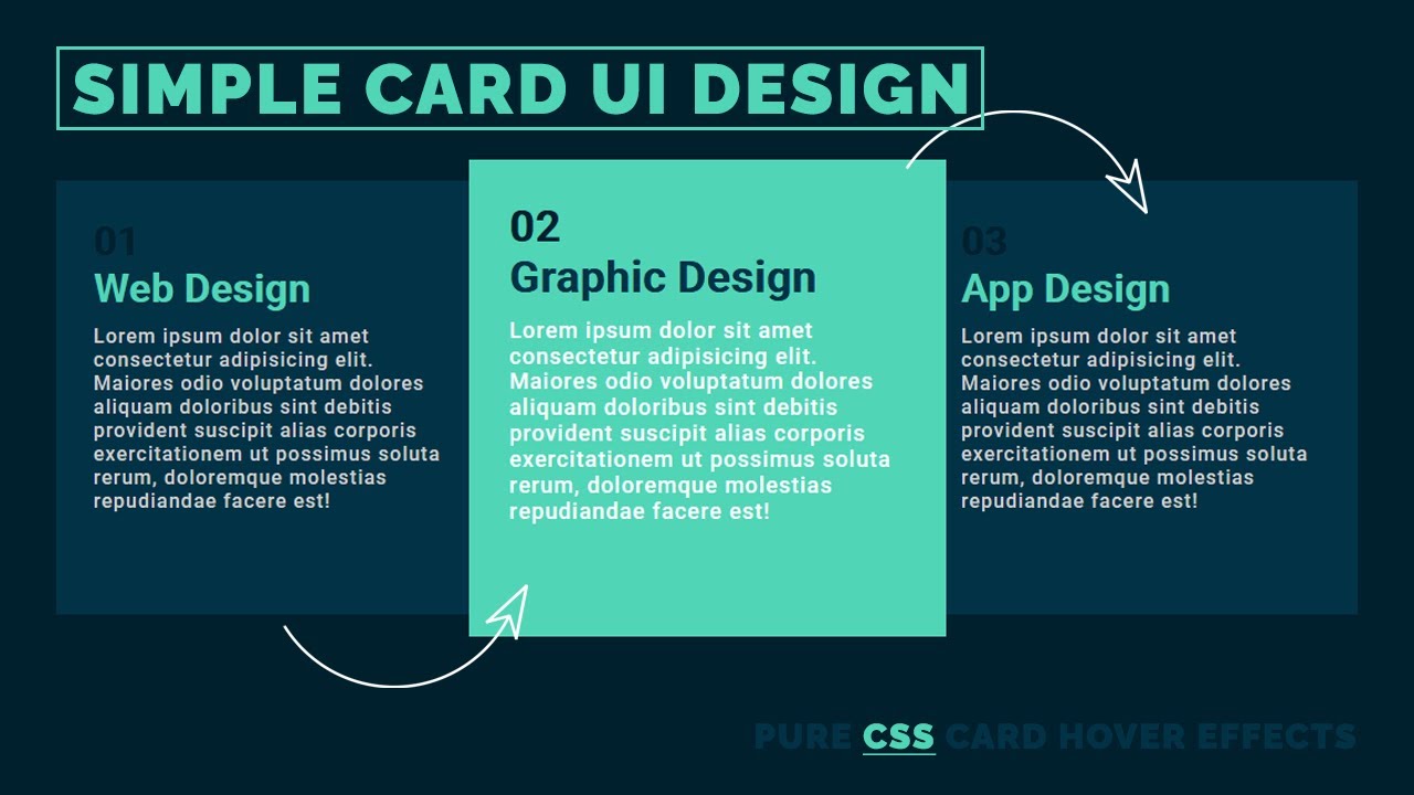Simple Card UI Design | CSS Card Hover Effects | Card Hover Effects ...