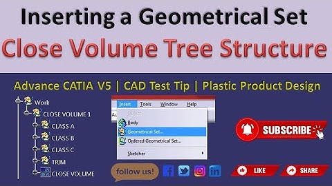 Inserting a Geometrical Set | Close Volume Tree Structure | CATIA V5 Tip | CAD Test Tip
