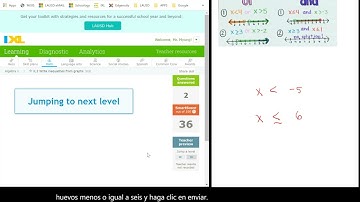 Algebra: IXL Write inequalities from graphs SEK