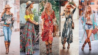 Stylish Bohemian Casual || Boho Chic Outfits 2020\/2021 Style Ideas || Boho Outfits Inspirations