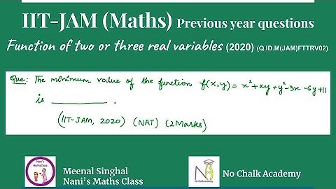 Function of two or three real variables (2020) (Q.ID.M(JAM)FTTRV02)