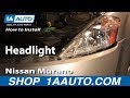 How To Replace Headlight 2003-07 Nissan Murano