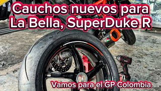Cambio de llantas (neumáticos o cubiertas) para mi KTM 1290 SuperDuke R 🔥🔥 Pirelli SuperCorsa SC1