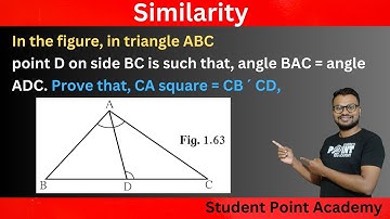 In the figure, in triangle ABC, point D on side BC is such that, angle BAC = angle ADC. Prove that