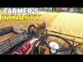 СОБИРАЮ ПЕРВЫЙ УРОЖАЙ НА СТАРОМ КОМБАЙНЕ! Farmers Dynasty #5