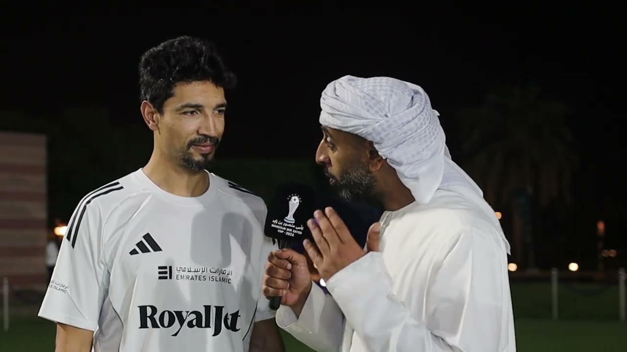 لقاء مع اللاعبين من اليوم الحادي عشر من بطولة كاس منصور بن زايد الدورة 13