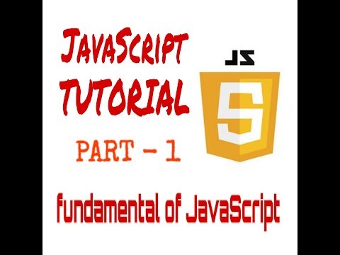 Fundamental of JavaScript part - 1 JavaScript Tutorial