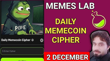 MEMES LAB DAILY MEMECOIN CIPHER 2 DECEMBER | MEMECOIN CIPHER CODE TODAY | MEMES LAB CIPHER