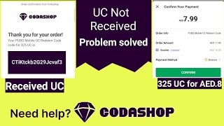 Pubg uc not received / Codashop uc not received problem solve & 325 UC for AED.8 in UAE 2022 screenshot 5