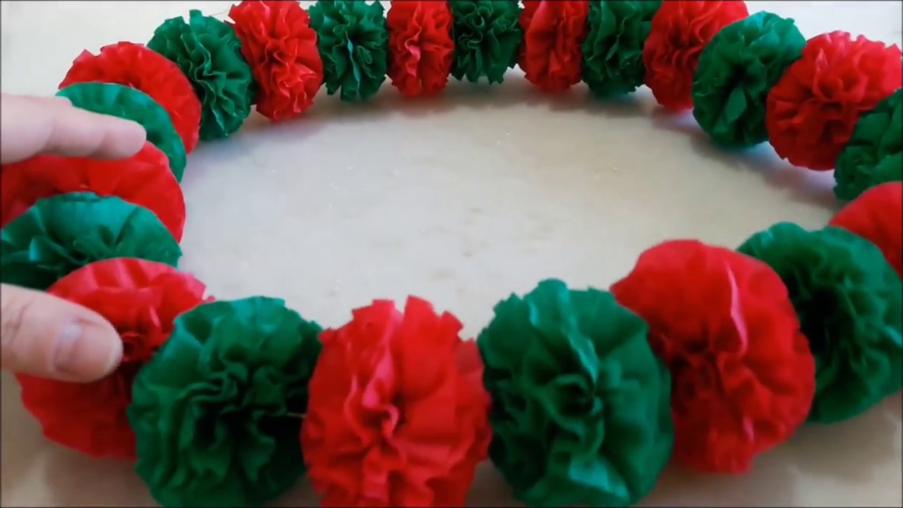 DIY DECORAÇÃO NATALINA - ENFEITE DE NATAL DE PAPEL CREPOM - thptnganamst.edu.vn