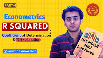R Squared : Coefficient of Determination & % Explanation | [4]-ISI MSQE Mini Lectures Econometrics