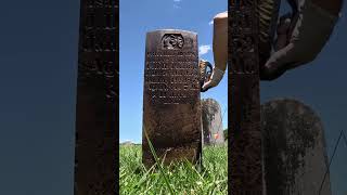 Cleaning the grave of 6 year old Priscilla Jones Davis (1853-1859) #cemetery #grave #gravecleaning
