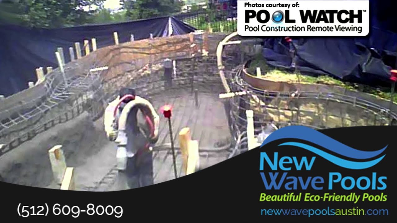 Gunite Pool Application | New Wave Pools - YouTube