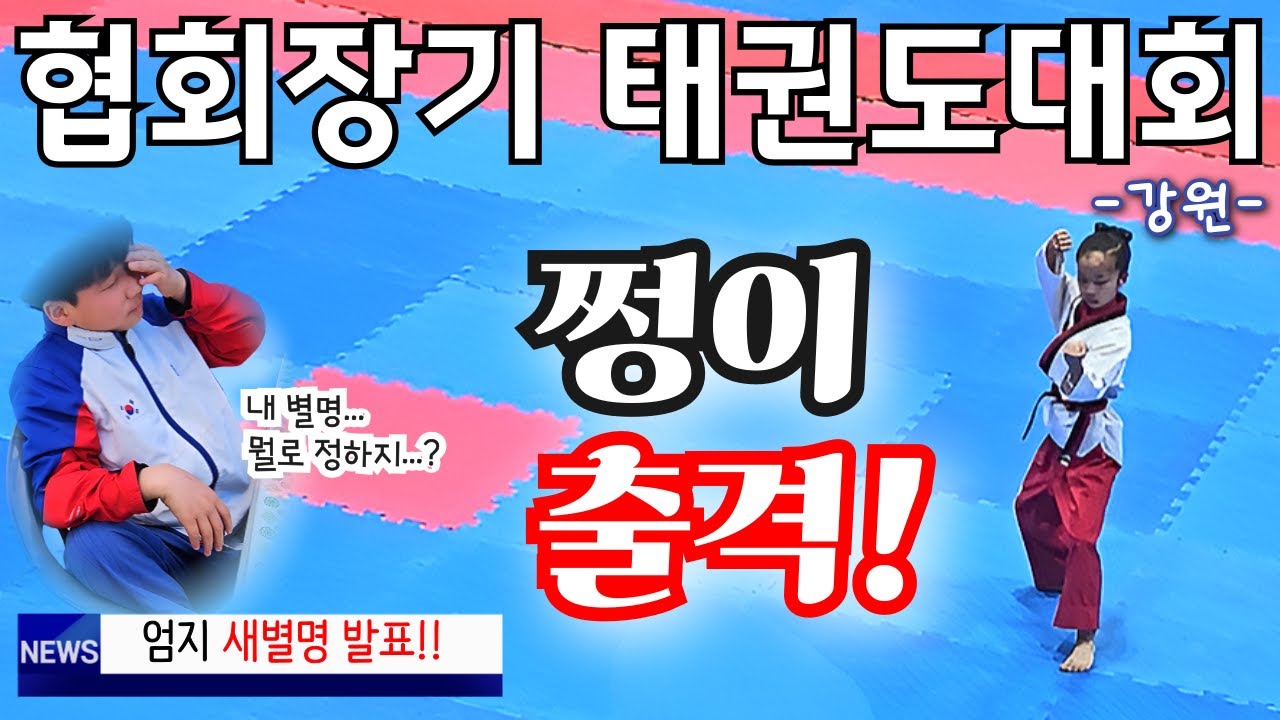 협회장기 태권도대회 -강원- 쩡이 출격! 엄지의 새 별명 전격발표!