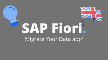 SAP Fiori: Migrate Your Data app