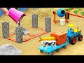 Top most Creative DIY New Cow Barn Construction using Bricks & Concrete Mixer | HP Mini DIY Tractor