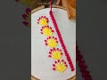 Beautiful flower border embroidery #shorts​ #trending​ #viral​ #new​ #youtubeshorts​ #foryou​ #art​