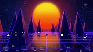 VHS Neon pyramids dynamic theme