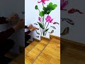 Staircase Wall Transformation with 3D Lotus Painting ✨