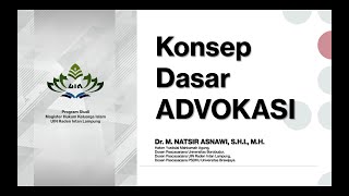 Basic Concepts of Advocacy