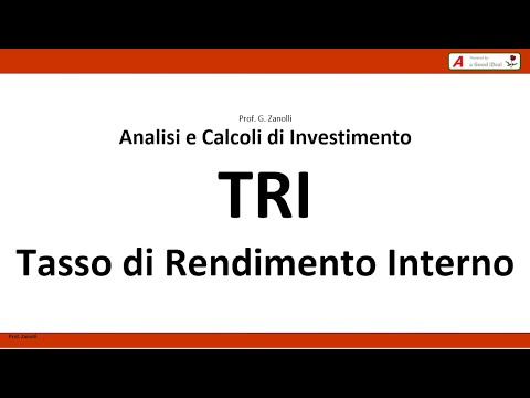 Analisi Costi - Benefici: 06 - Tasso di Rendimento Interno