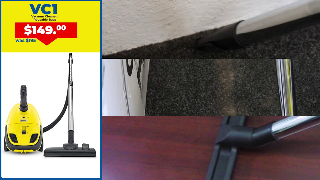 Karcher VC 1 Dry Vacuum Cleaner - In Action - YouTube