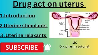 drug act on uterus | B pharm 5th sem | unit -5 ! pharmacology 2 | In hindi