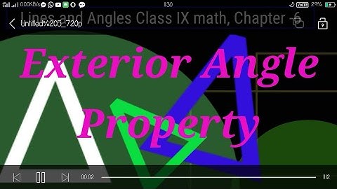 Class 9 Maths Chapter 6| Exterior angle theorem|Aser Tutorial|C9m6.Aser