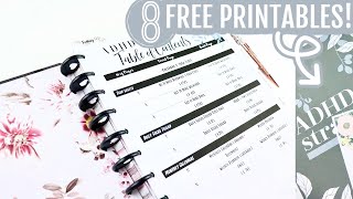 😍 Free Printables! DIY ADHD Planner Setup and Flip Through | 33 Happy Planner Insert Ideas