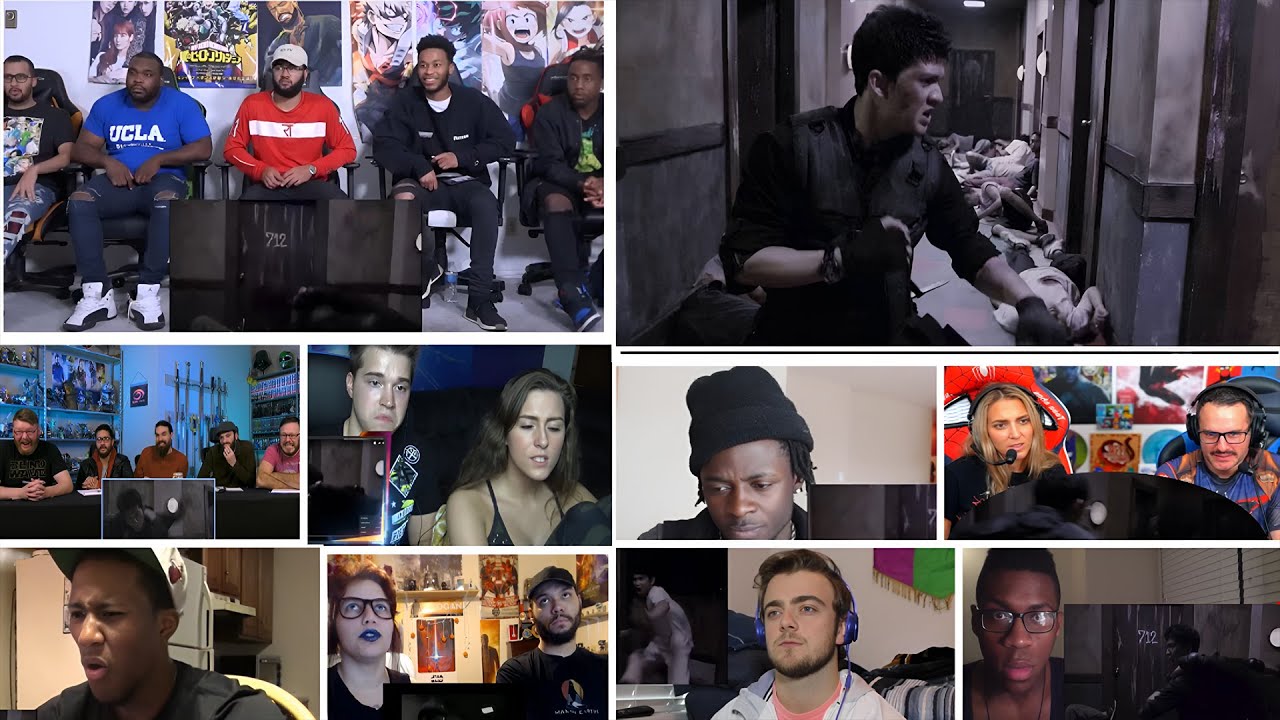 The Raid Redemption Hallway Fight Scene Reaction Mashup