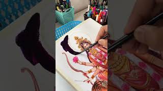Maa Durga Watercolors Painting 🎨❤️🙏🏻