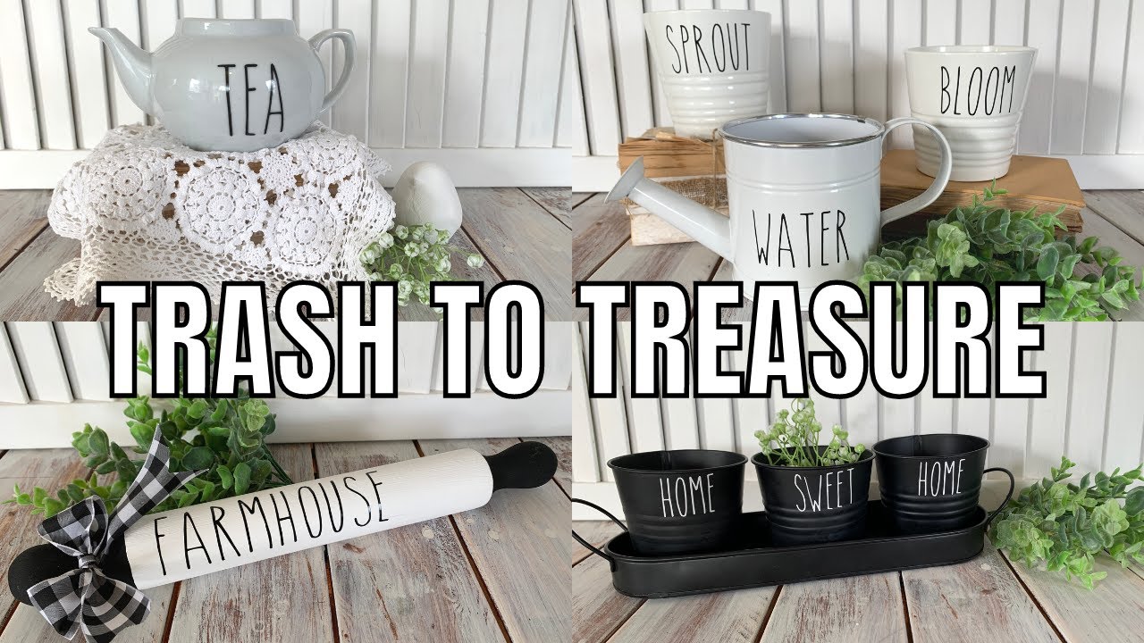 TRASH TO TREASURE THRIFT STORE FLIP | UPCYCLE HOME DECOR | RAE DUNN ...