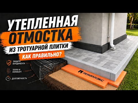 Утепленная отмостка из тротуарной плитки