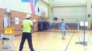 Badminton lesson 20150403(FRI) - smash / backhand drive / backhand push 2