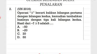 Operasi bilangan bulat penalaran no 2 ...