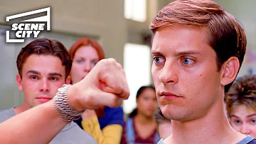 Spider-Man: Peter Fights Flash at School (TOBEY MAGUIRE SCENE) | With Captions