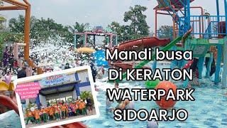 MANDI BUSA DI KOLAM RENANG KRATON SIDOARJO‼️ SERU BANGET‼️#kolamrenang #mandibusa #waterpark
