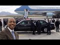 PRESIDENT WILLIAM RUTO MOTORCADE PICKS HIM AS HE ARRIVES IN USA