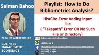 Bibliometrics (1): HistCite Software: Fakepath error (No Such File or Directory)