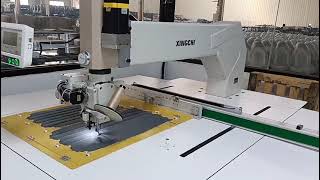 360 degree rotating head template sewing machine