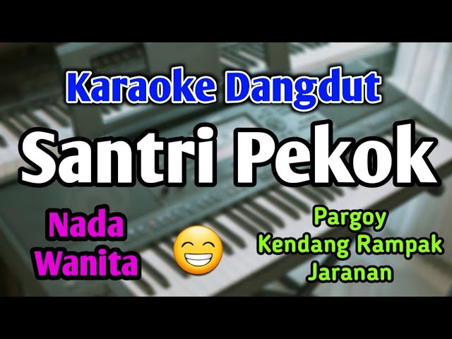 SANTRI PEKOK - KARAOKE || NADA WANITA CEWEK || Versi Koplo || Pargoy || Live Keyboard class=