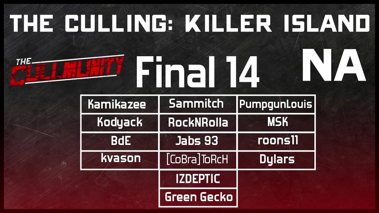 Culling Killer Island Tourney Highlights for Roons11 - (01/23/2017)
